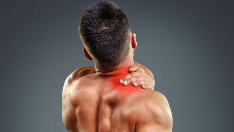 A man stretching. How To Stretch Your Traps, Stretches For Traps, Trapezoid Muscle Stretch, Trap Muscle Stretch, Stretches For Trapezius Muscle, Tight Trapezius Neck Pain, Trap Stretches Neck Pain, Trapizeus Muscle Workout, Traps Stretch