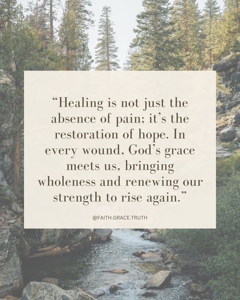 Healing isn’t just about feeling better; it’s about restoring hope and finding strength in God’s grace. No matter what you’ve been through, remember that His love can mend even the deepest wounds. Let Him bring you to a place of wholeness. 🌿✨ #healing #godsgrace #restoration #hopeinchrist #faithjourney #strength #quotes #daily #instagood I Need Prayers Quotes Strength, God Is Doing A New Thing Quotes, Restore Quotes Inspirational, God Is Enough Quotes, Biblical Healing Quotes, Restoration Quotes God, God Is Faithful Quotes Scriptures, If God Brings You To It Quotes, Health Recovery Quotes Strength