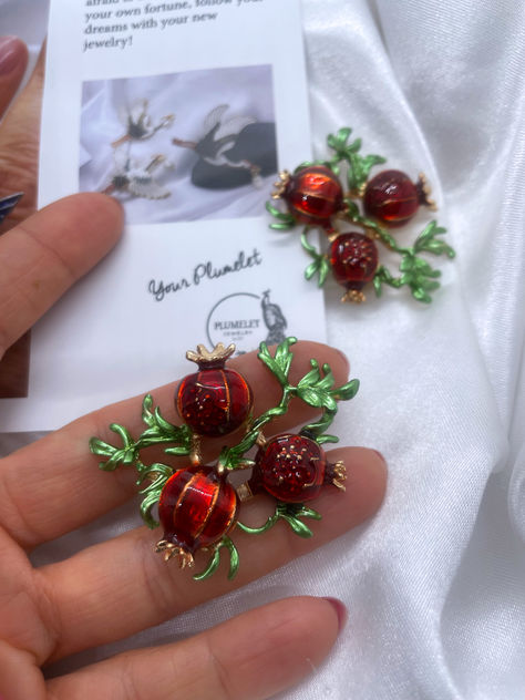 Pomegranate earrings