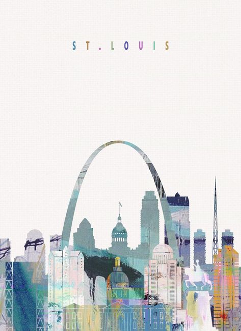 St. Louis Print Skyline Art Print Poster Modern Wall Art | Etsy St Louis Aesthetic, Checker Background, Skyline Art, Art Print Poster, Print Store, Print Poster, Modern Wall Art, Modern Wall, Instant Download Etsy