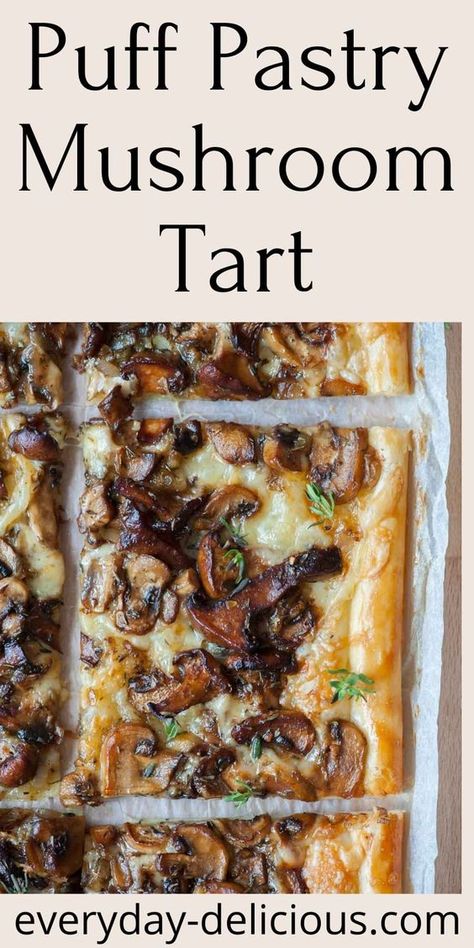 Puff Pastry Recipes Savory, Mushroom Tart, Sautéed Mushrooms, Mini Pizzas, Puff Pastry Recipes, Party Food Appetizers, Tart Recipes, Pastry Recipes, Quick Snacks