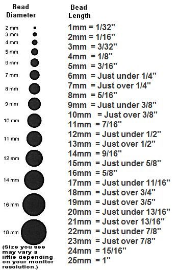 Tamaño de abalorios Bead Size Chart, Bead Sizes, Beaded Beads, Jewerly Making, Bubblegum Beads, Jewelry Techniques, Jewelry Making Tutorials, Paper Beads, Jewelry Tools