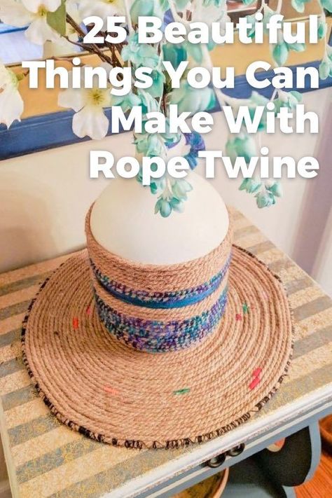 Love that rustic look but don't like the cost? Create your own rustic diy home decor on a budget. #diy #budgetdecor #rope #twine Twine Crafts Diy, Jute Twine Crafts, Twine Diy, Twine Crafts, Rope Projects, Rope Decor, Rope Diy, Home Decor On A Budget, Rope Crafts Diy