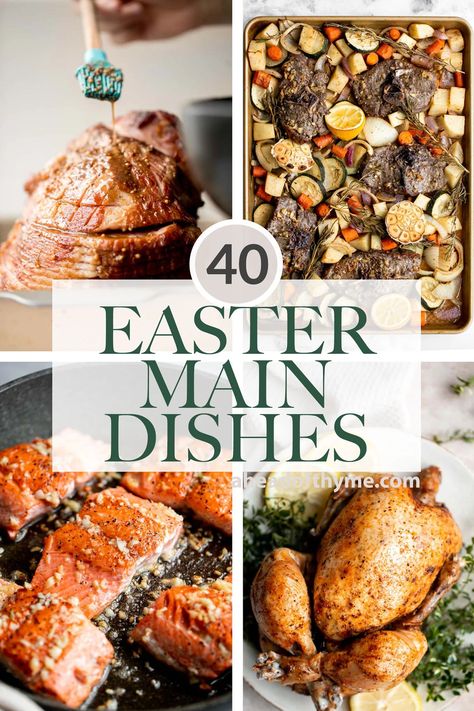 40 Best Easter Mains and Entrees - Ahead of Thyme Easter Main Dishes, Easter Dinners, Easy Easter Dinner, Easter Dinner Menus, Easy Easter Recipes, Easter Food Ideas, Easter Dinner Ideas, Slow Cooker Turkey Breast, Spring Recipe