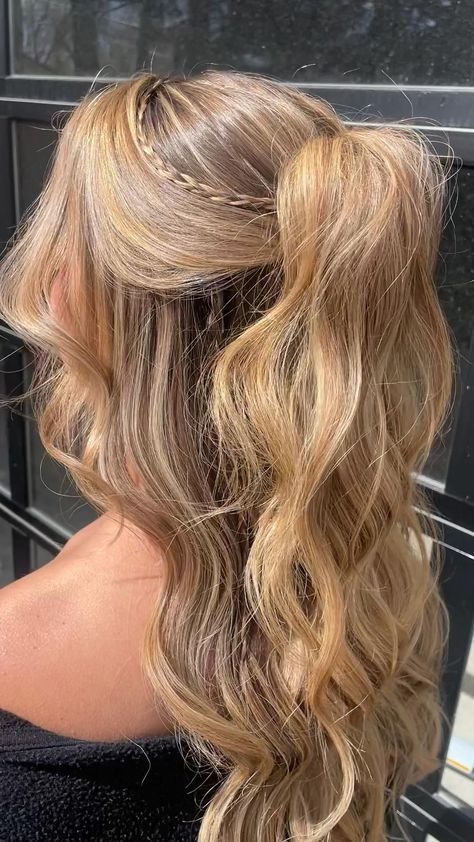 Cute Prom Hairstyles, Simple Prom Hair, Ball Hairstyles, Formal Hair, Hoco Hairstyles, Dance Hairstyles, Prom 2024, Prom Hairstyles For Long Hair, בר מצווה