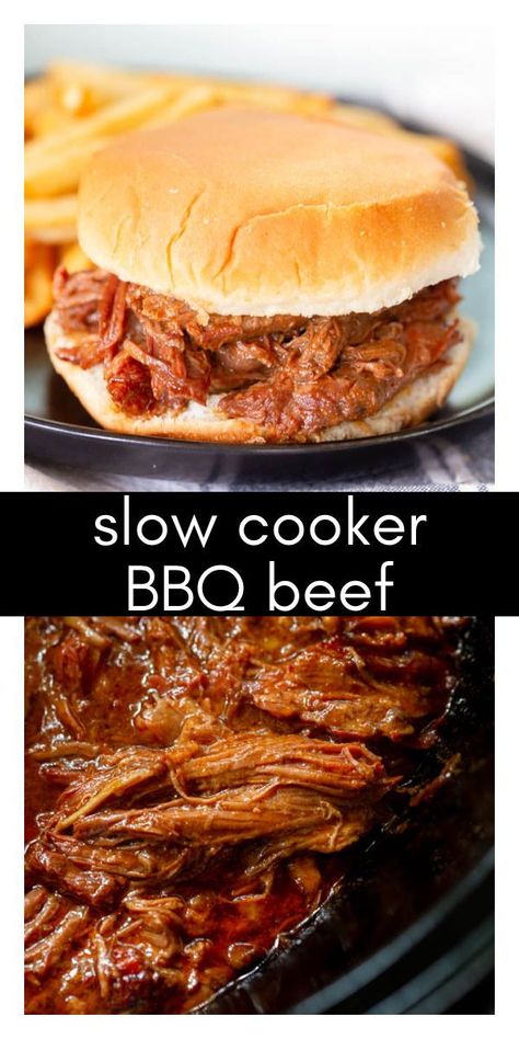 Slow Cooker Bbq Beef, Bbq Beef Sandwiches, Slow Cooker Korean Beef, Chuck Roast Recipes, Slow Cooker Recipes Beef, Slow Cooker Bbq, Roast Beef Recipes, Beef Chuck Roast, Slow Cooked Beef