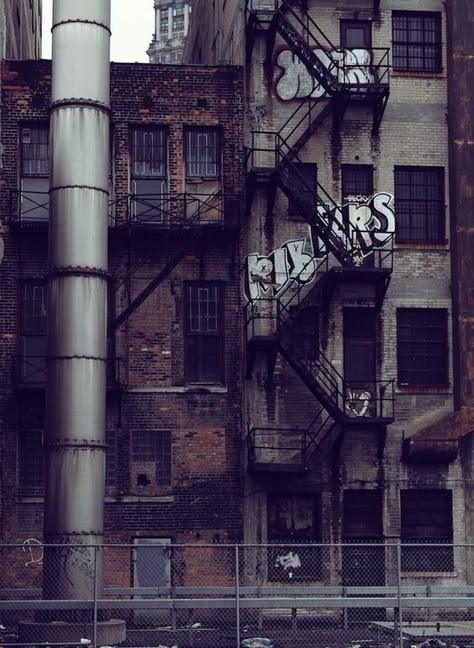 Gavin Reed, Ghost City, Sunken City, Fire Escape, Detroit Become Human, Old Building, Urban Fantasy, City Aesthetic, Gotham City