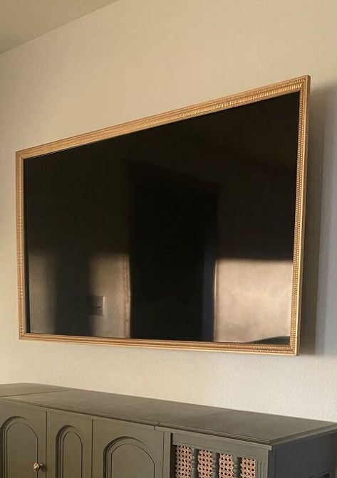 Frame Around Tv, Diy Tv Frame, House Appearance, Television Art, Decorating Windows, Picture Frame Tv, Cabinet Trim, Sell Ideas, Build A Frame