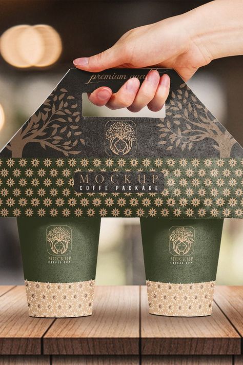 Coffee Cup Takeaway Packaging, Coffee Packing Ideas, Coffee Delivery Packaging, Premium Packaging Design Inspiration, Premium Coffee Packaging, Coffe Packing Ideas, Coffee Takeaway Packaging, Coffee Box Design, Cafe Packaging Design