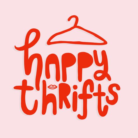 Aesthetic Thrift Logo, Ukay Ukay Logo Design, Thrift Shop Branding Design, Playful Typography Logo, Buy My Stuff Graphic, Ukay Ukay Logo, Thrift Shop Aesthetic Name, Logo Thrift Shop, Thrift Logo Design