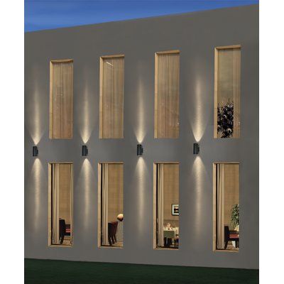 Bruck Cylinder 2-Light Outdoor Sconce Harvey House, Up Down Wall Light, Propane Heater, Earthy Home, Modern Garage, Facade Lighting, Deck Lights, Garage Lighting, Outdoor Sconces