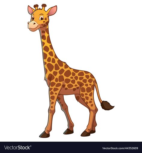 Giraffe Clip Art, Giraffe Cartoon, Giraffe Images, Alfabet Font, Animal Vector, Cartoon Giraffe, Cartoons Png, All About Animals, Cartoon Drawing