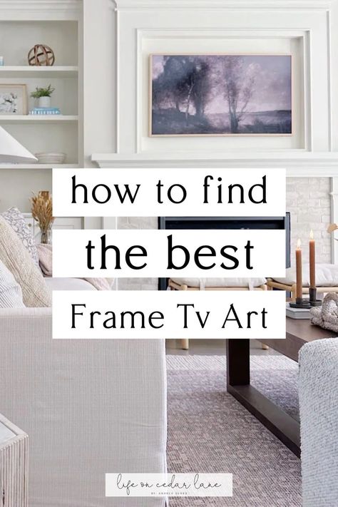 Get inspired with our tips on How to Find The Best Samsung Frame TV Artwork. Our blog post provides insights into selecting artwork that will make your Samsung Frame TV stand out. Turn your TV into a piece of art with our recommendations for the best Frame TV art options to suit your home’s aesthetic. Frame Tv Gallery Wall, Life On Cedar Lane, Frame Tv Artwork, Tv Artwork, Mudroom Decor, Luxurious Room, Art Apps, Fireplace Remodel, Transitional Modern