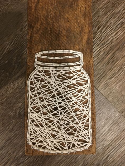 Mason Jar String Art, Old Barn Wood, Wood Scraps, Angel Decor, Old Barn, Art Love, Interior Deco, String Art, Barn Wood