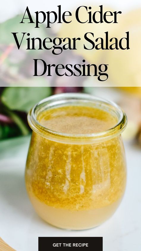 This anti-inflammatory, super-nutritious apple cider vinegar salad dressing is not only healthy, but it’s also delicious.I like to call it the Self-Care Salad Dressing because it’s so good for you!Not only is it packed with good-for-you ingredients, but it’s also super tasty. I like it tossed with a big handful of mixed baby greens and a big handful of arugula. #HomemadeSaladDressings #TangyVinaigretteIdeas #HealthySaladToppings #DressingForGreenSalads #QuickHomemadeDressings Apple Cider Vinegar Salad Dressing, Apple Cider Vinegar Salad, Apple Cider Vinegar Dressing, Cider Vinegar Dressing, Homemade Apple Cider Vinegar, Vinegar Salad, Vinegar Salad Dressing, Mixed Baby, Spring Salad Recipes