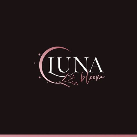 Luna Logo Design, Moon Logo Ideas, Baby Boutique Logo, Bos Baby, Words In Different Languages, Makeup Artist Logo Design, Share Logo, Flower Shop Decor, Fashion Illustration Tutorial