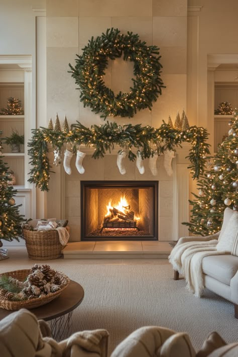 Luxury Christmas Decor, Cozy Christmas Decor, Christmas Decor Inspiration, Classy Christmas, Christmas Interiors, Christmas Themes Decorations, Christmas Living Rooms, Christmas Decorations For The Home, Indoor Christmas Decorations