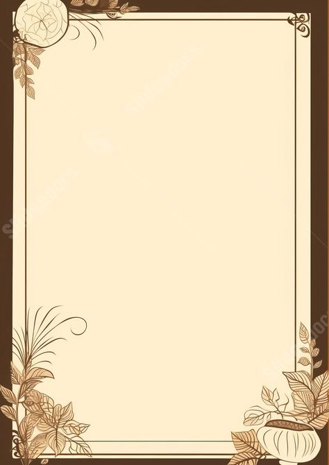 Border Designs For Projects Printable, Google Docs Background, Brown Border Design, Aesthetic Border, Page Boarders, Retro Template, Performance Task, Project Cover, Project Cover Page