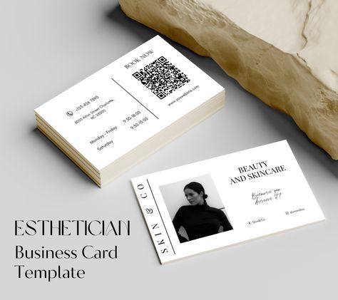 Esthetician business cards, printable templates and branding resources for your esthetician business. Boost your clientele and grow your business with professional marketing. #Marketing_Products_Ideas #Aesthetician_Business_Cards #Business_Card_Design_With_Picture #Business_Cards_Esthetician One Sided Business Card, Aesthetician Business Cards, Business Card Design With Picture, Facial Business Cards, Content Creator Business Card, Business Card Esthetician, Business Card Design With Photo, Wellness Business Cards, Esthetician Business Cards Ideas