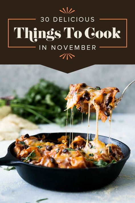 November Seasonal Food, November Recipes Easy, Fall Meals For Two, Healthy November Recipes, November Dinner Recipes, November Meal Ideas, November Breakfast, November Meal Plan, November Dinners