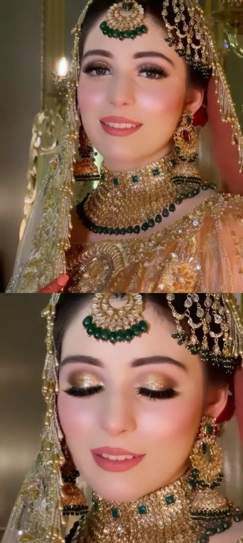 Gorgeous bridal looks#amazing bridal jewelry # Perfection#fashion#pakistani bridal looks Pakistani Dulhan Makeup, Pakistani Look Makeup, Pakistani Bridal Hairstyle Barat, Hairstyles With Jhumar Pakistani Bridal, Bridal Looks Pakistani Brides, Nikkah Makeup Looks Pakistani, Bridal Makeup Looks Pakistani, Pakistani Bridal Eye Makeup, Nikah Bride Pakistani Bridal