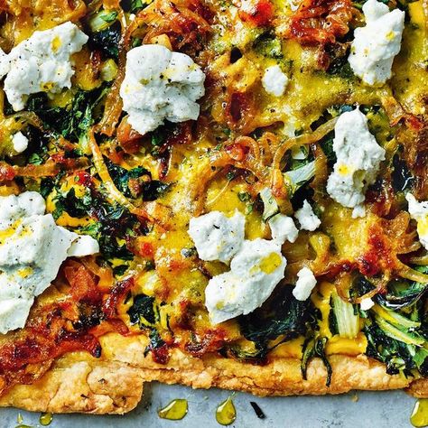 Italian Short-crust Pastry Tart with Spinach and Ricotta Recipe Onion Tart Recipe, Short Crust Pastry, Dinner Party Starters, Ricotta Spinach, Ottolenghi Recipes, Onion Tart, Ricotta Recipes, Classic Italian Dishes, How To Roast Hazelnuts