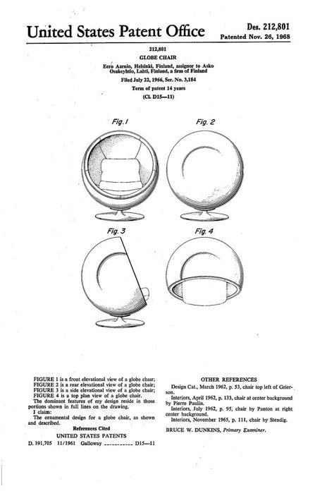 «Eero Aarnio - Ball Chair - Patent Artwork» de fascinatingly Ball Chair Eero Aarnio, Egg Shaped Chair, Poltrona Design, Sofa Drawing, Loft Apartment Decorating, Circle Chair, Interior Design Sketchbook, Eero Aarnio, Chair Drawing