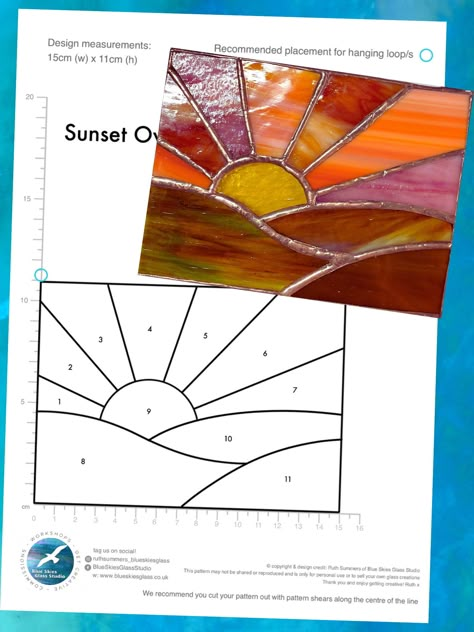 Stained Glass Clouds Sky, Octagon Stained Glass Patterns, Rectangular Stained Glass Patterns, Stained Glass Images, Stained Glass Sunsets, Stain Glass Flower Pattern, Sunset Stained Glass Pattern, Sun Stained Glass Pattern, Easy Stained Glass Patterns For Beginners