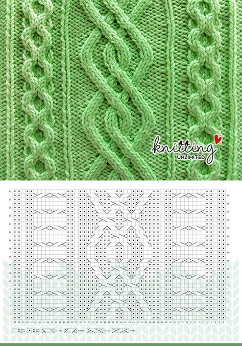 Cable 42, 52 stitches Knit Cable Pattern Charts, Cable Charts Knitting, Cable Knitting Chart, Cable Patterns Knitting, Cable Knit Stitches, Cable Patterns Knitting Free, Knitting Cable Pattern, Free Cable Knitting Patterns, Cables Knitting