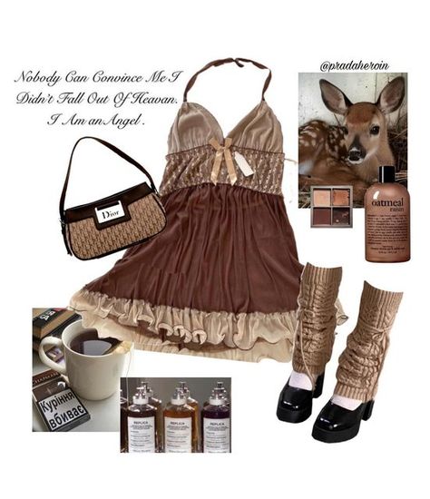 𝐂𝐫𝐞̀𝐦𝐞 𝐃𝐞 𝐋𝐚 𝐂𝐫𝐞̀𝐦𝐞 on Instagram: "waiting for fall 🍂" Polyvore Outfits Aesthetic, Waiting For Fall, Deer Outfit, Brown Outfit, A Deer, July 11, Girly Outfits, Polyvore Outfits, Dream Clothes