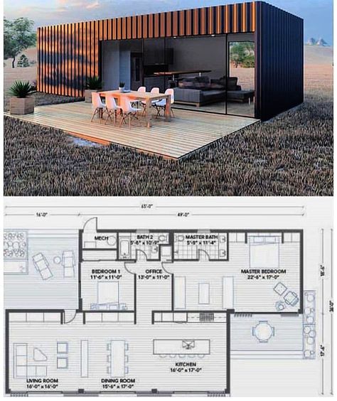 Container Home Plans, Shipping Container Home Designs, Shipping Container House Plans, Shipping Container Home, Tiny House Layout, Container Buildings, Building A Container Home, Container Architecture, Container House Plans