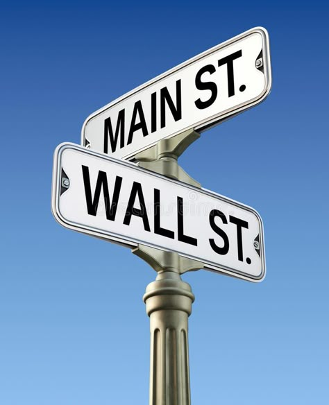 Photo about Retro street sign with Wall street and Main street. Illustration of crossing, text, signpost - 37924038 Wall Street Tattoo Ideas, Street Sign Photography, Cool Street Signs, Street Sign Logo, Street Sign Painting, Street Sign Illustration, Street Sign Drawing, New York Street Sign, Signpost Design