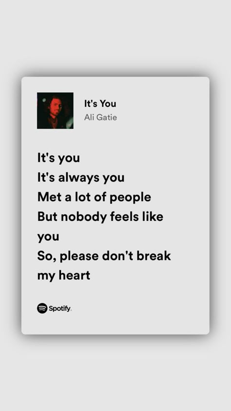 Its You Its Always You Song, Cute Song Quotes, Ali Gatie, Love Song Lyrics Quotes, Songs That Describe Me, English Lyrics, Clever Captions For Instagram, Rap Lyrics Quotes, Meaningful Lyrics