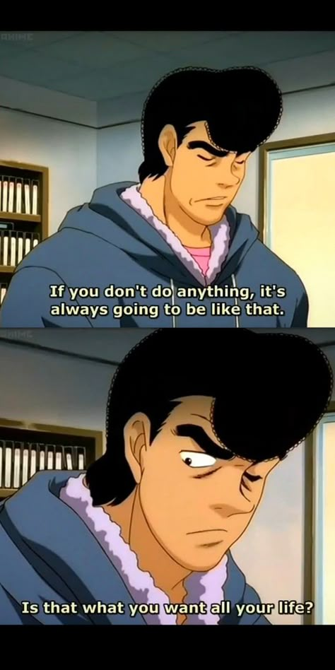 Ippo Makunouchi Quotes, Hajime No Ippo Motivation, Hajime No Ippo Quotes, Hajime No Ippo Wallpaper Iphone, Ippo Quotes, Profile Cartoon Pics, Retro Anime Wallpaper, Hajime No Ippo Art, Hajime No Ippo Anime