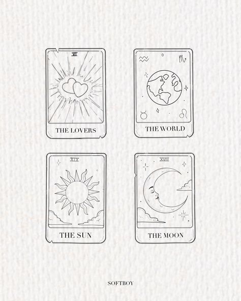 Pick a card! Any card 🌞🌙🌎💕 - Fall books open ☺️ - - #tattooflash #tattooideas #tarotcards #moontattoo #suntattoo #matchingtattoos #torontotattooartist Tarot Matching Tattoos, Sun Tarot Card Tattoo Minimalist, Leo Tarot Card Tattoo, Matching Tarot Card Tattoo, Simple Tarot Card Tattoo, Tarot Card Tattoo Minimalist, The Sun Tarot Card Tattoo, Sun Tarot Card Tattoo, Tattoo Tarot Card