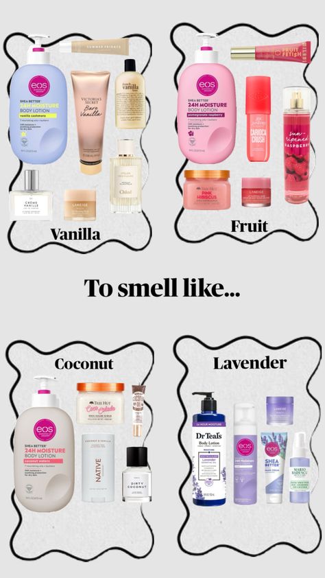 #perfume #scent #inspo #smellgood #vanilla #fruit #coconut #lavender Good Scents To Smell Like, Affordable Scent Combos, How To Smell Like Coconut And Vanilla, A Thousand Wishes Scent Combo, Vanilla Coconut Scent Combo, Perfume And Lotion Combos, Vanilla Combo Scent, Coconut Scent Combo, Vanilla Scent Combo