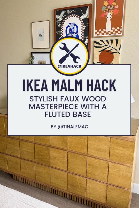 Ikea Malm Hack Dresser, Ikea Dresser Hack, Ikea Malm Dresser, Malm Dresser, Ikea Dresser, Ikea Malm, Lulu And Georgia, Drawer Fronts, Wood Pieces