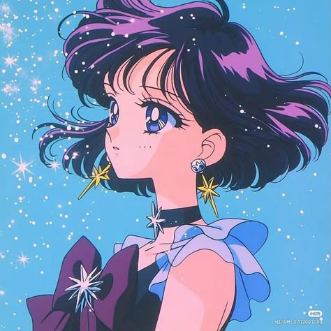 Sailor Saturn And Chibiusa, Sailor Moon Saturn Icon, Sailor Moon Aesthetic 90s, Sailor Saturn Icon, Sailor Saturn Aesthetic, Sailor Saturn Pfp, Sailor Saturn Wallpaper, Chibiusa Icon, Sailor Moon Saturn