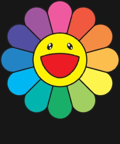 Murakami Clothing | Zazzle Kwas Wallpaper, Rainbow Story, Murakami Flower, Ipad Inspo, Kaws Wallpaper, Pretty Wallpaper Ipad, Ipad Essentials, Takashi Murakami, Wallpaper Ipad