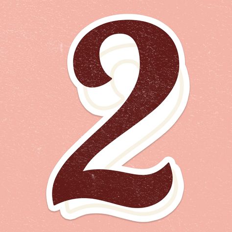 Number two sign symbol icon transparent psd | free image by rawpixel.com / jingpixar 2025 Design Number, 2025 Number Design, 2 Aesthetic Number, Beans Tattoo, Senior Pants, 70s Font, Number Icons, Easy Hand Drawings, Alphabet Letters Images