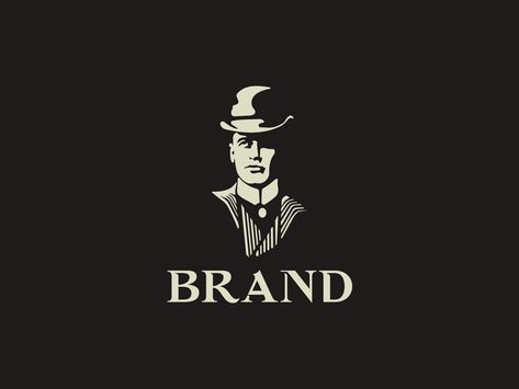 Bust Of A Gentleman Man Logo Gentleman Logo, Mustache Logo, Syrup Labels, People Logo, Man Logo, A Gentleman, Design Inspo, Syrup, Creative Professional