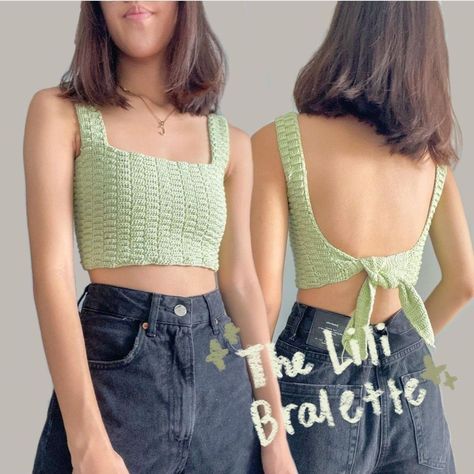 Post a picture of a shirt, skirt, beanie, gloves, socks, or whatever you've knit or crocheted to wear! Tank Top Free Crochet Pattern, Crochet Top Square Neck, Women Spring Outfits 2024, Crochet Top Inspo Aesthetic, Concert Crochet Top, Cute Crochet Shirts, Cute Summer Crochet Tops, Crochet Top Modest, Spring Crochet Clothes