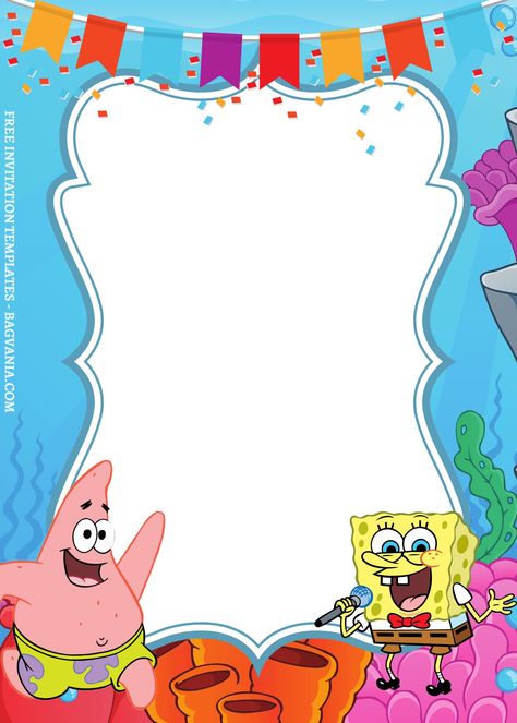 Spongebob Invitations Template, Spongebob Party Invite Template, Spongebob Invitations Birthdays, Spongebob Birthday Invitations Free Printable, Sponge Bob Invitations, Spongebob Birthday Invitation Template, Spongebob Squarepants Birthday Party, Spongebob Birthday Party Invitations, Spongebob Invitation Template