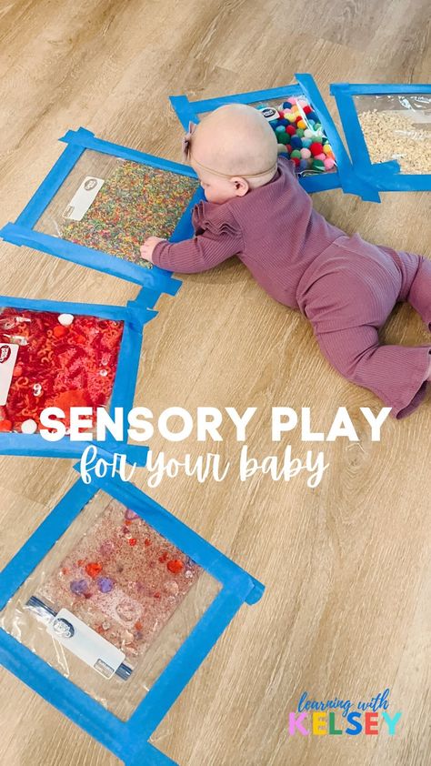 Sensory Play 2 Months, Crafts For 5 Month Old, Preschool Infant Activities, Infants Sensory Activities, Infant Room Sensory Ideas, Indoor Activities For Infants, Infant Educational Activities, Educational Activities For Infants, Diy Newborn Activities