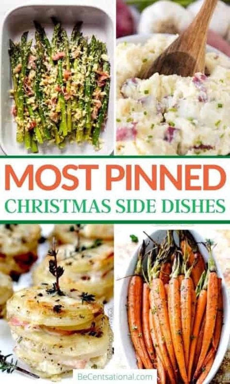 Looking for the best side dishes to serve on Christmas? We've found them for you! Click to get the 30 most popular and delicious side dish recipes to serve this holiday season. Holiday Side Dishes Christmas, Christmas Dinner Side Dishes, Christmas Dinner Sides, Christmas Side Dish Recipes, Party Side Dishes, Easy Christmas Dinner, Perfect Christmas Dinner, Ham Dinner, Christmas Side