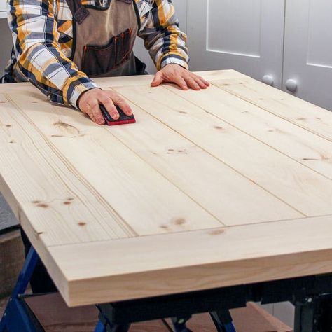 Garage Table Ideas, How To Make Table, Fabrication Table, Diy Farmhouse Table Plans, Make Table, Sun Sail, Build A Farmhouse Table, Sail Shade, Farmhouse Table Plans