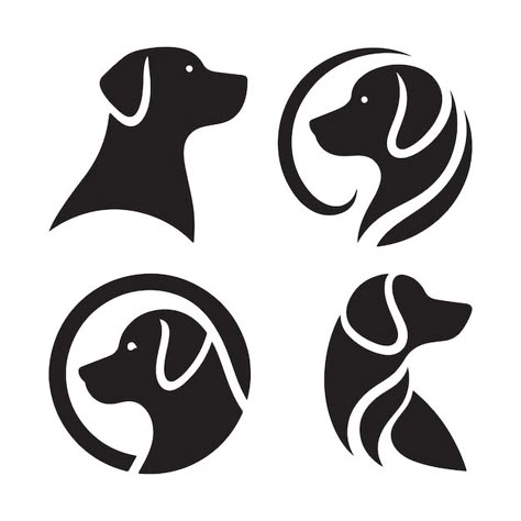 Dog logo vector set illustration | Premium Vector #Freepik #vector #dog #graphics #pet #logo Pet Logos Ideas, Dog Breed Silhouettes, Dog Logo Illustration, Dog Pictogram, Logo Dog Design, Dog Business Logo, Dog Logos Ideas, Logo Design Animal, Dog Sitting Business