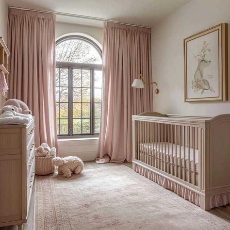 Discover 10 soft pink neutral nursery ideas that add a hint of warmth and coziness to your baby's room. Explore how to blend soft pink tones with neutral colors for a charming and serene space. Blush Rose Nursery, Pink Crib Nursery Ideas, Soft Feminine Nursery, Neutral Nursery With Pops Of Pink, Cream And Pink Nursery, Tan And Pink Nursery, Timeless Girl Nursery, Simple Girls Nursery, Nursery Inspo Girl