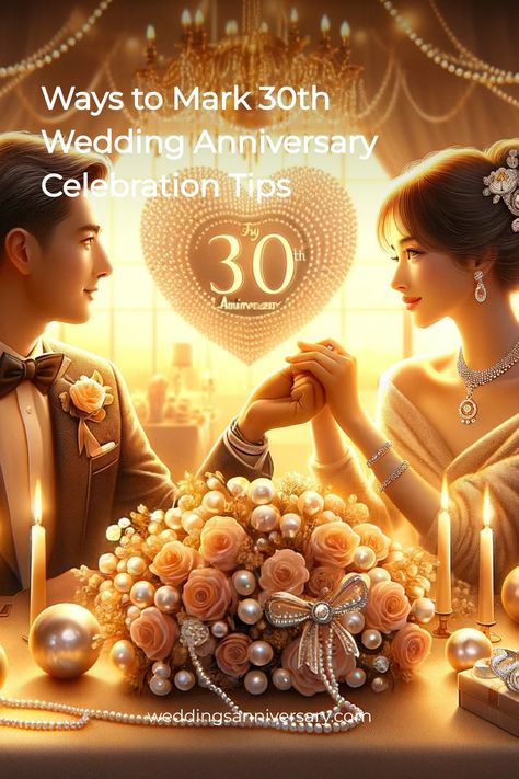 Mark 30 years of love with our curated list of unique and romantic 30th wedding anniversary ideas! 💖 From intimate getaways to creative DIY gifts, discover ways to rekindle the flame and celebrate your pearl anniversary in style. Perfect for couples seeking memorable moments. #30thAnniversary #PearlAnniversary #RomanticCelebrations #AnniversaryIdeas #LoveAndMarriage #CoupleGoals #AnniversaryTips Ideas For 30th Anniversary, 30th Wedding Anniversary Ideas, 30th Anniversary Party Ideas Decoration 30 Years, 30 Year Wedding Anniversary Party Ideas, 30 Anniversary Ideas, 30 Wedding Anniversary Ideas, 30th Anniversary Ideas, 30 Year Anniversary Ideas, 30th Wedding Anniversary Party Ideas