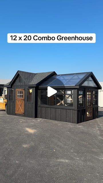 Lapp Structures LLC on Instagram: "One of our first examples of a Victorian Shed and Atrium Greenhouse coming together to make a stricking Combo Greenhouse!

#greenhouse #gardening #sheshed #tinyhouse" Silo Garden Shed, Greenhouse Between House And Garage, Greenhouse Shipping Container, She’d With Greenhouse, Greenhouse Lean To Shed, Solarium Attached To House, Greenhouse Shed Ideas, Raised Garden With Greenhouse, Greenhouse And Storage Shed